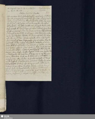 Bl. 111. Quandt, Johann Gottlob an SvC, Julius
