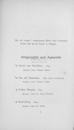 Ölgemälde und Aquarelle