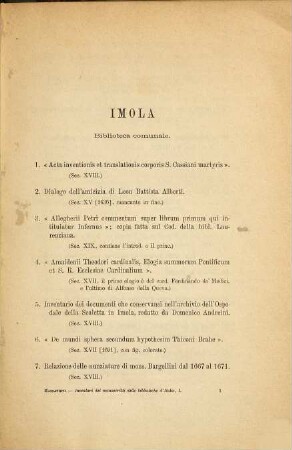 Inventari dei manoscritti delle biblioteche d'Italia, 1,1