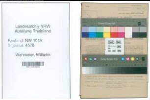 Entnazifizierung Wilhelm Wehmeier , geb. 09.05.1906 (Lehrer)