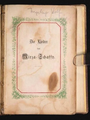 Die Lieder des Mirza-Schaffy : mit einem Prolog