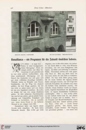 Renaissance - ein Programm für die Zukunft deutschen Lebens
