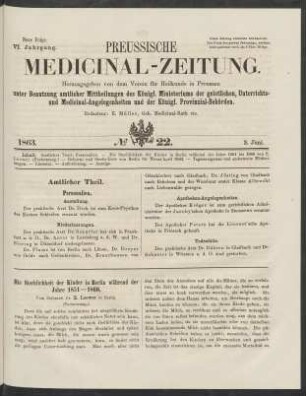 No 22. (3. Juni 1863) - No 25. (24. Juni 1863)