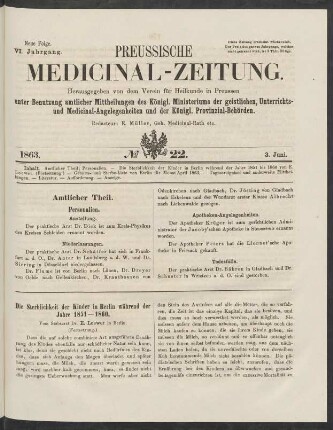 No 22. (3. Juni 1863) - No 25. (24. Juni 1863)