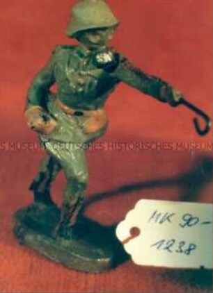 Soldat mit Gasmaske