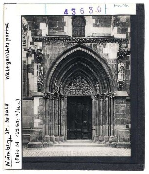 Nürnberg: St. Sebald, Westportal, Jüngstes Gericht