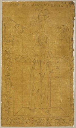 Kopie einer Abbildung des Heiligen Franziskus nach dem Original in der San Francesco a Ripa in Rom