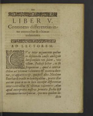 Ad Lectorem.