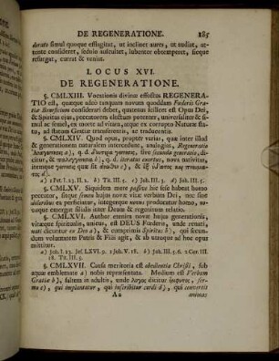 Locus XVI. De Regeneratione. - Locus XX. De Obsignatione.