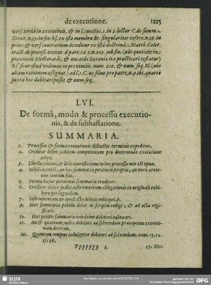 LVI. De forma, modo & processu executionis, & de subhastatione