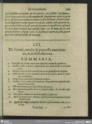 LVI. De forma, modo & processu executionis, & de subhastatione