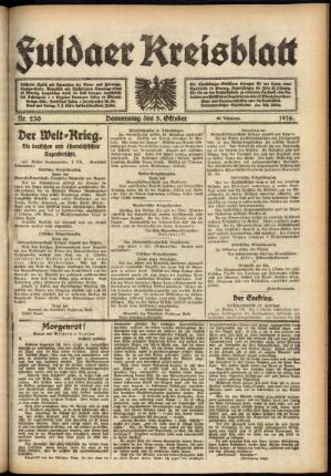 Ausgabe vom Donnerstag, den 05. Oktober 1916.