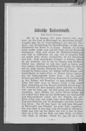 Sibirische Reiseerlebnisse.