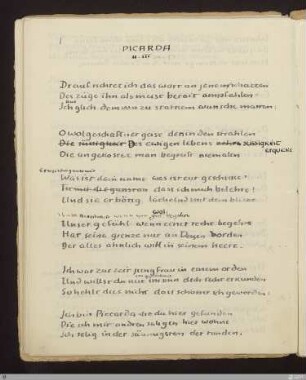 Picarda (Picarda und Konstanze, Himmel III, 34 - 87) : [SW X/XI: H34]; [SW X/XI, S. 112-114/190]