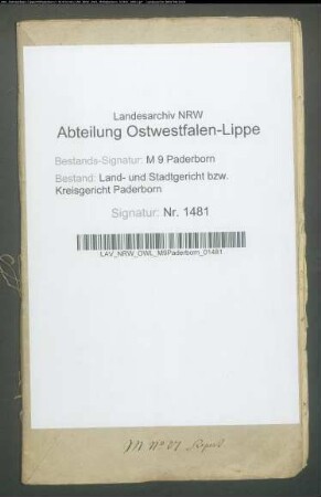 Erblasser: Middeldorf, Franz: