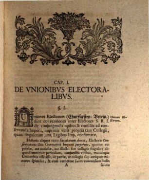 De unionibus et comitiis electoralibus