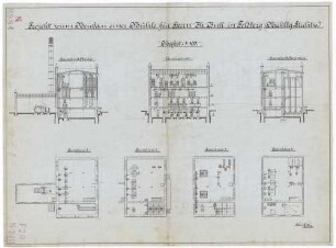 Technische Zeichnung : Projekt zum Neubau einer Mühle für Herrn Th. Bull, in Feldberg (Mecklenburg-Strelitz)