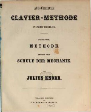 Ausführliche Clavier-Methode in zwei Theilen, 2
