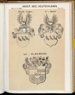 Taf. 64. Velen, St.Wppn. - Grf. Velen. - Grfn. z. Velen u. Meyen.