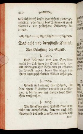 Das acht und dreyßigste Capitel. Von Erlassung der Schuld.