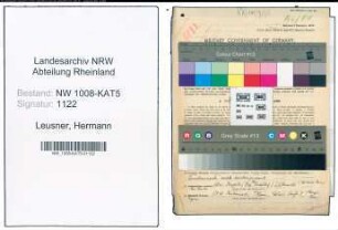 Entnazifizierung Hermann Leusner , geb. 26.10.1897 (Lehrer)