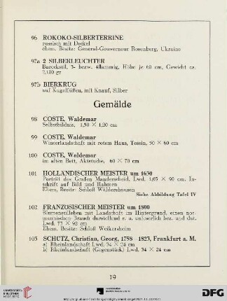 Gemälde (Nr. 98 - 147)