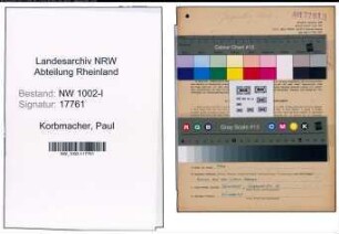 Entnazifizierung Paul Korbmacher, geb. 03.02.1899 (Ingenieur)