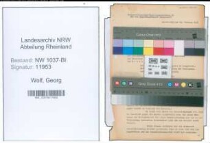 Entnazifizierung Georg Wolf , geb. 25.02.1900 (Postverwalter)