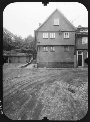 Schmalkalden, Pfaffengasse 21. Wohnhaus. Giebelfront