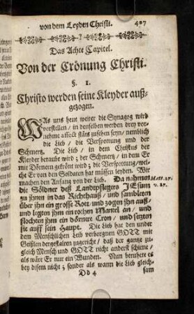407-462, Das Achte Capitel. Von der Crönung Christi.