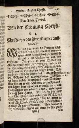 407-462, Das Achte Capitel. Von der Crönung Christi.