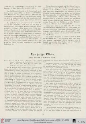 10/11: Der junge Dürer
