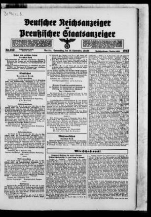 Deutscher Reichsanzeiger und Preußischer Staatsanzeiger