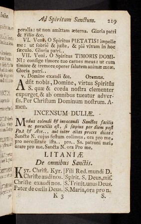219-324, Incensum Duliae ad Sanctos.