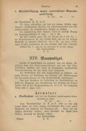 XIV. Baupolizei