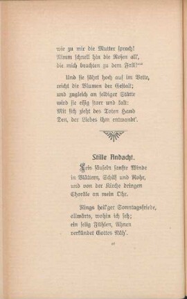 Stille Andacht.