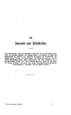 III. Journale und Zeitschriften