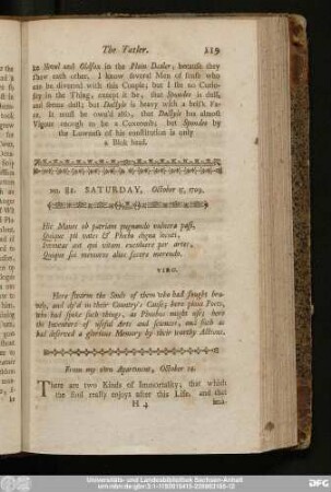 No. 81. Saturday, October 15, 1709.