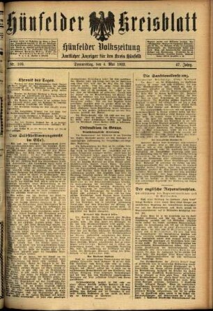 Ausgabe vom Donnerstag, den 04. Mai 1922.