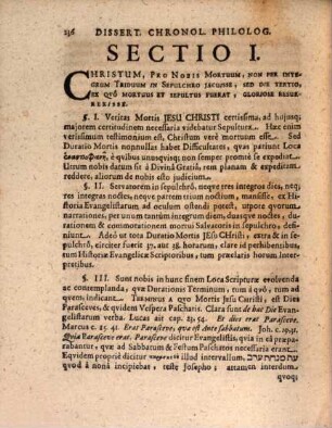 Diss. de triduo mortis Jesu Christi
