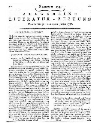 The monthly review. April 1786. London 1786