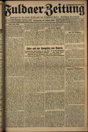 Ausgabe vom Donnerstag, den 16. Januar 1930.