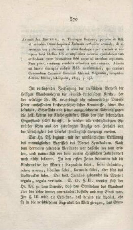370-376 "Epistola catholica secunda" von Anton Jos. Binterim
