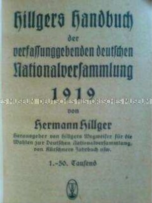Mitgliederverzeichnis der verfassunggebenden deutschen Nationalversammlung 1919