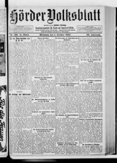 Hörder Volksblatt. 1884-1934