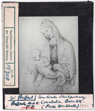 zu Raffael: Umbrische Schulzeichnung, Madonna