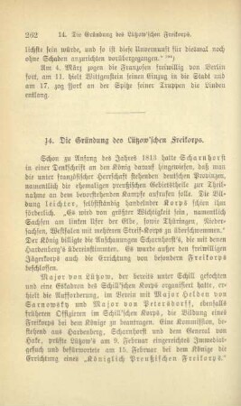 14. Die Gründung des Lützow'schen Freikorps