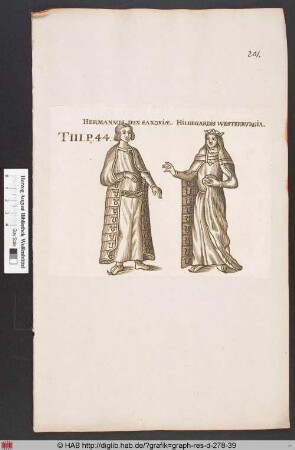 Hermannus Dux Saxoniae. Hildegardis Westerburgia.