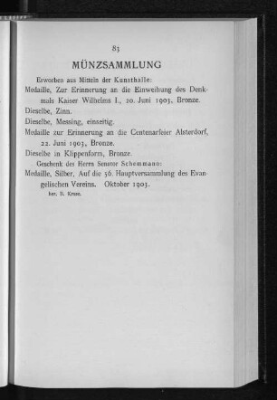 Münzsammlung