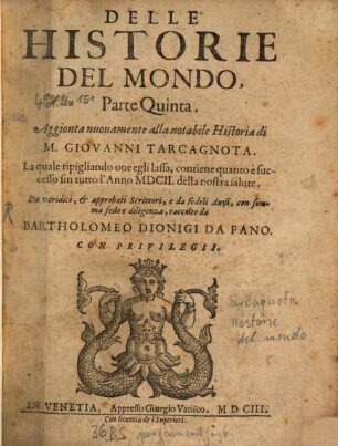 Delle historie del mondo, 5. (1603)